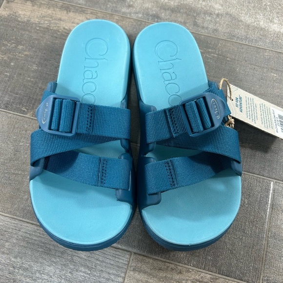 Chacos Chillos Slide Tinge Ocean Blue - Picture 1 of 7